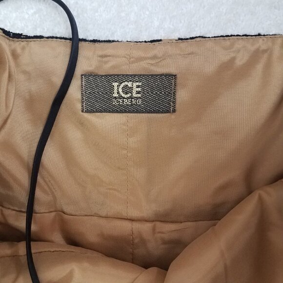 ICE ICEBERG IT 42/ US S Black Cocktail Sheath Dress Spaghetti Straps Lace knit - Picture 7 of 12